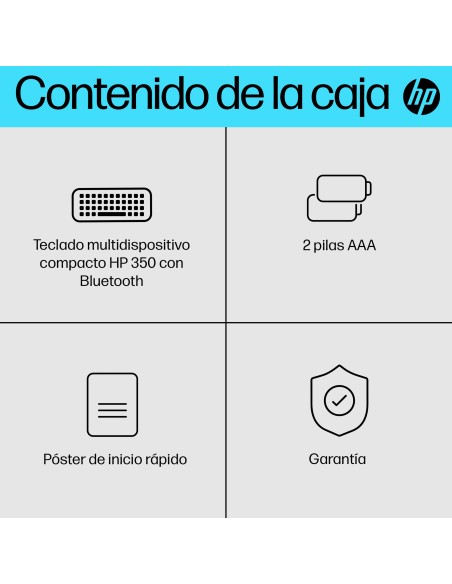 HP Teclado multidispositivo compacto 350 con Bluetooth