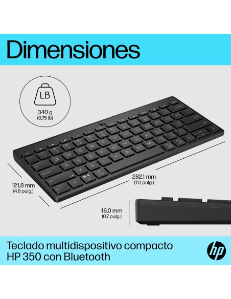 HP Teclado multidispositivo compacto 350 con Bluetooth