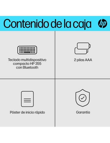 HP Teclado multidispositivo compacto 355 con Bluetooth