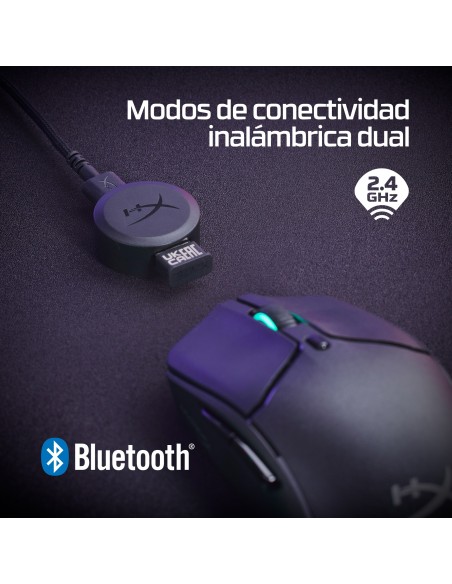 HyperX Pulsefire Haste 2  ratón gaming inalámbrico (negro)
