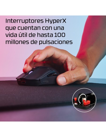 HyperX Pulsefire Haste 2 Mini  ratón gaming inalámbrico (negro)