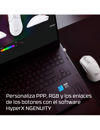 HyperX Pulsefire Haste 2 Mini  ratón gaming inalámbrico (blanco)