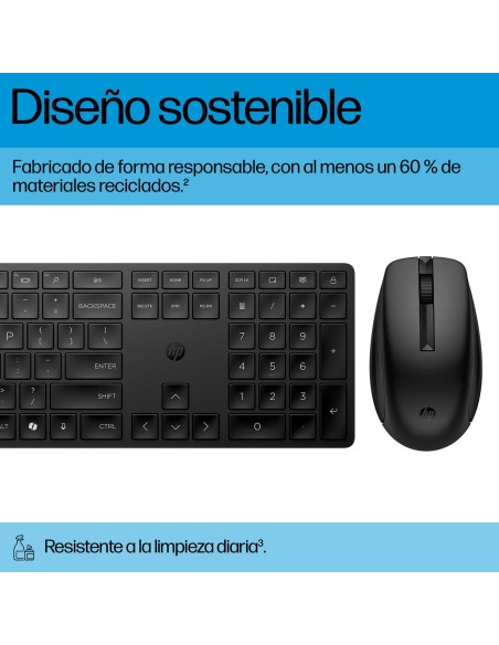 HP Conjunto de teclado y ratón inalámbricos 655