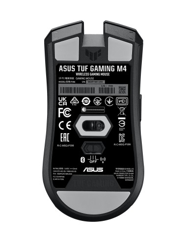 ASUS TUF Gaming M4 Wireless ratón Juego mano derecha RF Wireless + Bluetooth Óptico 12000 DPI