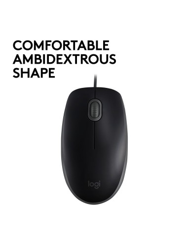 Logitech B110 Silent ratón Oficina Ambidextro USB tipo A Óptico 1000 DPI