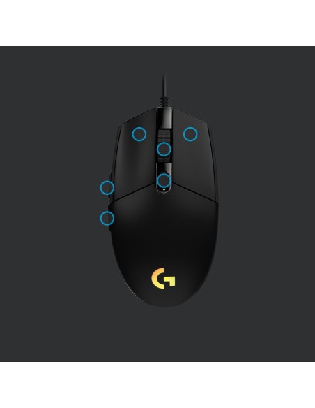 Logitech G 910-005796 ratón Juego USB tipo A 8000 DPI