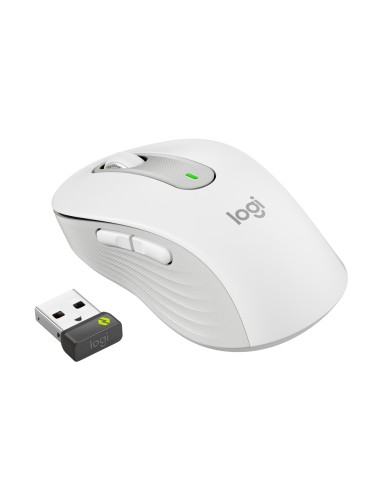 Logitech Signature M650 for Business, Ratón inalámbrico, Para manos pequeñas medianas, Logi Bolt, Bluetooth, SmartWheel, Blanco