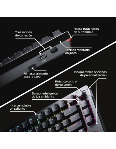 HyperX Teclado gaming Alloy Rise 75 inalámbrico