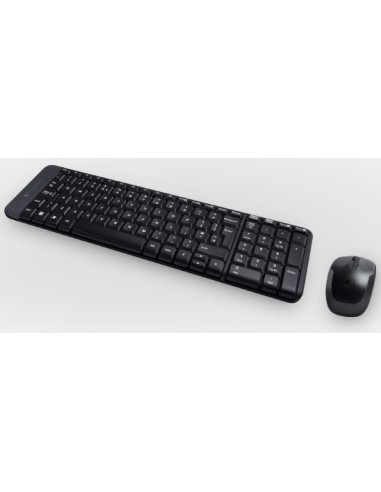 Logitech Wireless Combo MK220 teclado Ratón incluido Oficina USB Español Negro