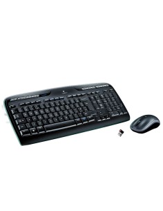 Logitech Wireless Combo MK330 teclado Ratón incluido Oficina USB QWERTY Español Negro, Gris