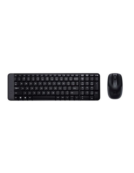 Logitech Wireless Combo MK220 teclado Ratón incluido Oficina USB Francés Negro