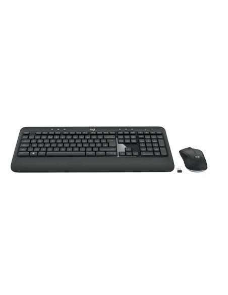 Logitech 920-008680 teclado Ratón incluido Universal RF inalámbrico QWERTY Español Negro, Blanco