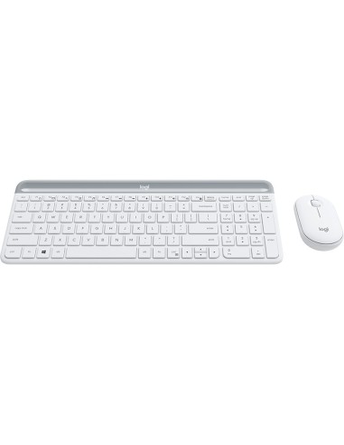 Logitech 920-009205 teclado Ratón incluido Universal RF inalámbrico QWERTY Internacional de EE.UU. Blanco