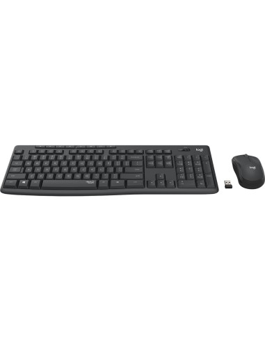 Logitech MK295 Silent Wireless Combo teclado Ratón incluido Oficina RF inalámbrico Portugués Grafito