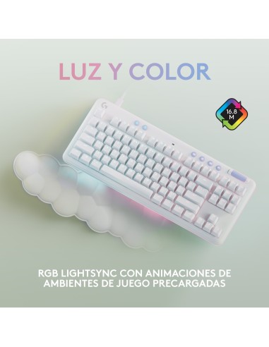 Logitech G 920-010414 teclado Juego USB QWERTY Español Blanco