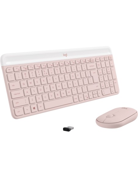 Logitech 920-011322 teclado Ratón incluido Oficina RF inalámbrico QWERTY Internacional de EE.UU. Rosa