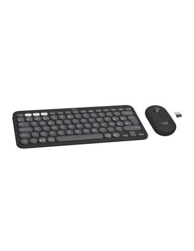 Logitech 920-012227 teclado Ratón incluido Universal RF Wireless + Bluetooth QWERTY Español Grafito