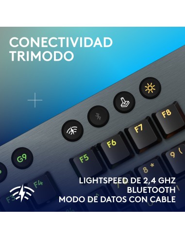 Logitech G Teclado para gaming inalámbrico de perfil bajo G915 X LIGHTSPEED, teclas de PBT de doble moldeado, teclas totalmente