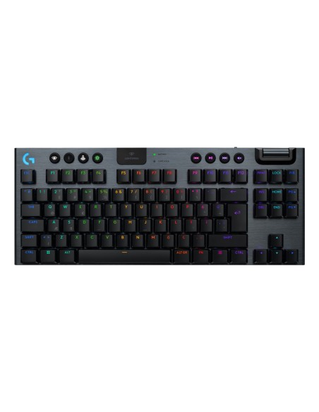 Logitech G G915 X Lightspeed teclado Juego USB + RF Wireless + Bluetooth QWERTY Internacional de EE.UU. Negro