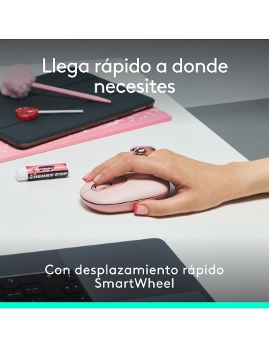 Logitech POP ICON COMBO, combinación de teclado y ratón Bluetooth, escritura cómoda, teclas y botones programables, clics