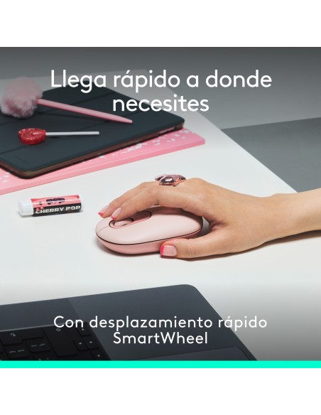 Logitech POP ICON COMBO, combinación de teclado y ratón Bluetooth, escritura cómoda, teclas y botones programables, clics