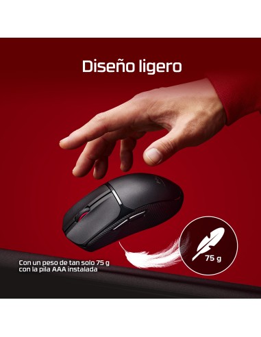 HyperX Ratón inalámbrico gaming Pulsefire Fuse (negro)