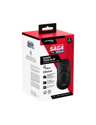 HyperX Pulsefire Saga Pro  ratón gaming inalámbrico (negro)