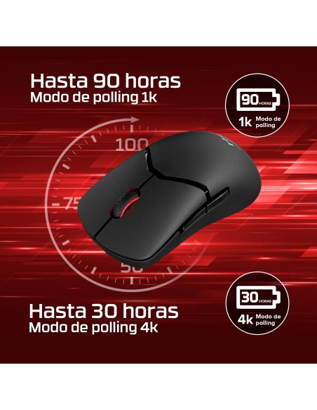 HyperX Pulsefire Saga Pro  ratón gaming inalámbrico (negro)