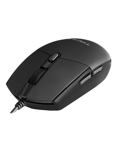 Tacens Anima AMG, Ratón Profesional Ergonómico, Diseño Natural Ultraligero, 3200DPI, Switches Mecánicos HUANO, Negro