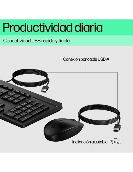 HP Combo de teclado y ratón con cable 225