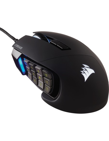 Corsair Scimitar RGB Elite ratón Juego mano derecha USB tipo A Óptico 18000 DPI