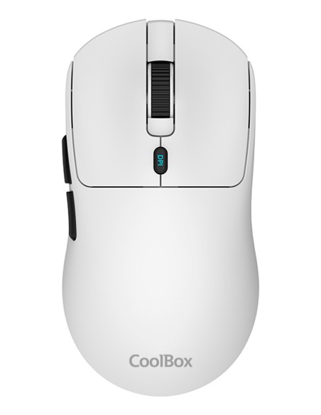 CoolBox GAMING RATON W03 BLANCO ULTRALIGERO INALAMBRICO RECARGABLE RF+BT+USB-C 10.000DPI