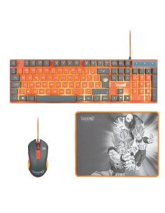 Blade Gaming PC Dragon Ball Super PACK Keyboard + Mouse + Mousepad teclado Ratón incluido Juego USB Gris, Naranja