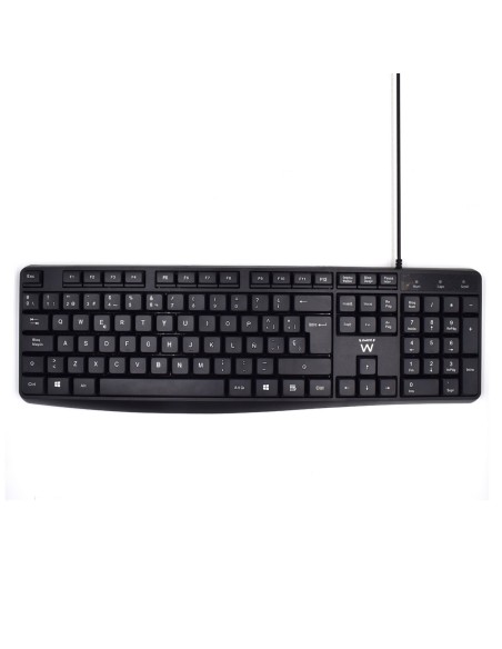 Ewent EW3001 teclado Oficina USB QWERTY Español Negro