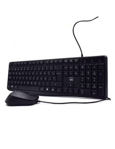 Ewent EW3006 teclado Ratón incluido Oficina USB QWERTY Español Negro 2