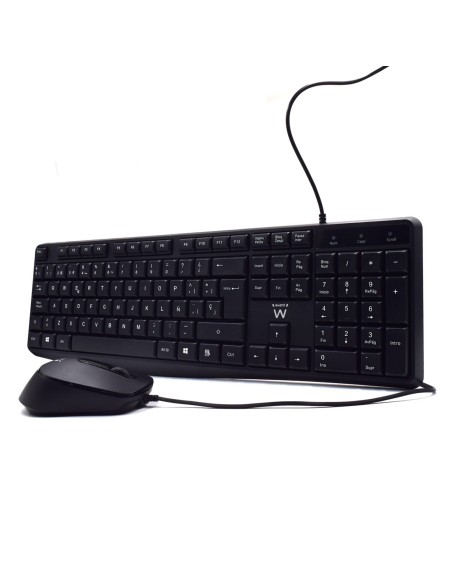 Ewent EW3006 teclado Ratón incluido Oficina USB QWERTY Español Negro