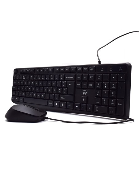 Ewent EW3007 teclado Ratón incluido Oficina USB QWERTY Portugués Negro