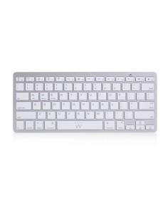 Ewent EW3161 teclado Oficina Bluetooth QWERTY Español Plata, Blanco