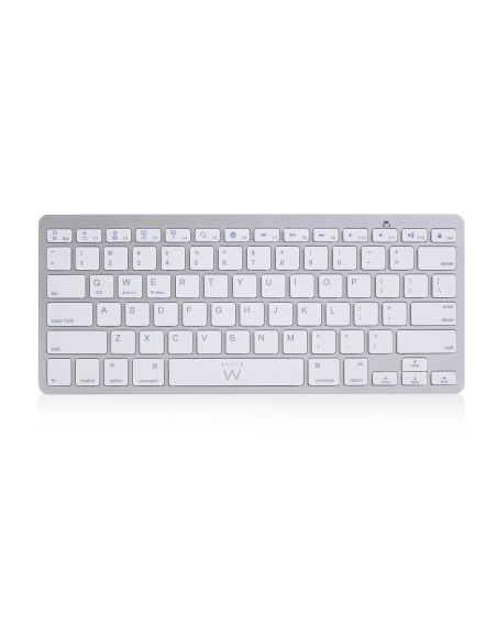 Ewent EW3161 teclado Oficina Bluetooth QWERTY Español Plata, Blanco