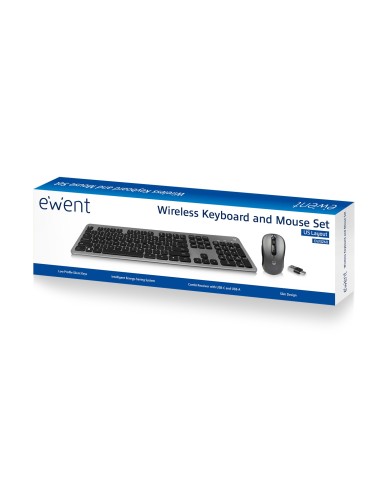 Ewent EW3272 teclado Ratón incluido Universal RF inalámbrico QWERTY Español Negro