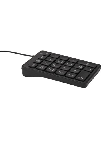 V7 Teclado numérico con cable USB KP350 de - 22 teclas - Teclas de acceso rápido de calculadora, tabulación, retroceso - Cable