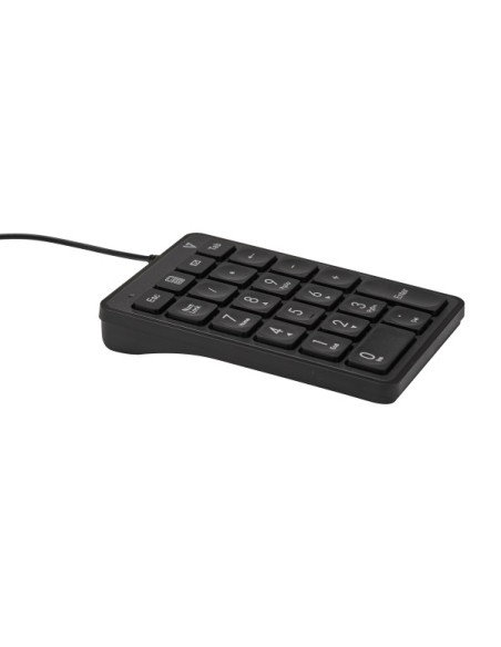 V7 Teclado numérico con cable USB KP350 de - 22 teclas - Teclas de acceso rápido de calculadora, tabulación, retroceso - Cable