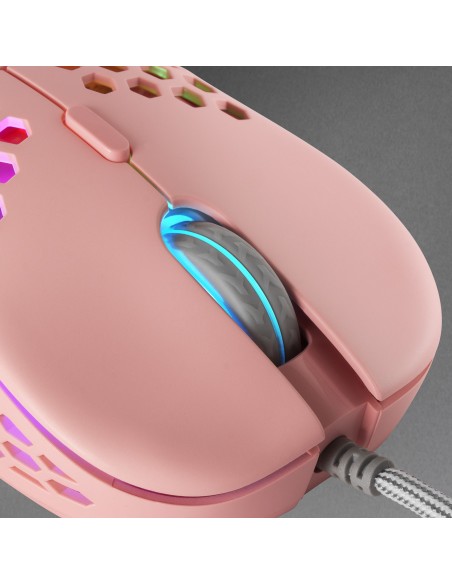 Mars Gaming MM55P, Ratón Gaming inalambrico RGB Chroma, Ultra-ligero 55 g, 12800 DPI, Switches Mecánicos Programables HUANO,