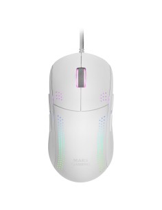 Mars Gaming MMPROW, Ratón Ambidiestro Ultra-Ligero, RGB Chroma, Óptico 32000 DPI, Blanco 2