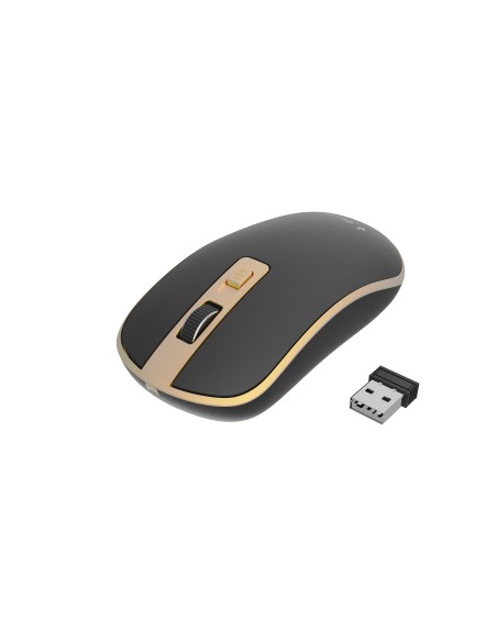 Gembird MUSW-4B-06-BG ratón Oficina Ambidextro RF inalámbrico Óptico 1600 DPI