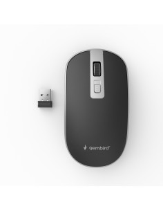 Gembird MUSW-4B-06-BS ratón Oficina Ambidextro RF inalámbrico Óptico 1600 DPI