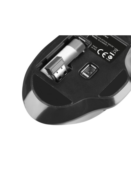 NATEC BlackBird 2 ratón Oficina Ambidextro RF inalámbrico IR LED 1600 DPI