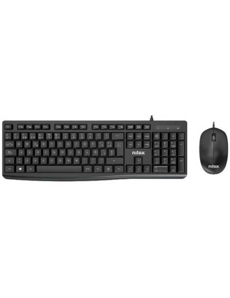 Nilox NXKME0012 teclado Ratón incluido Universal USB QWERTY Español Negro