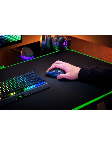 Razer Naga V2 Pro ratón Juego mano derecha RF Wireless + Bluetooth + USB Type-C Óptico 30000 DPI