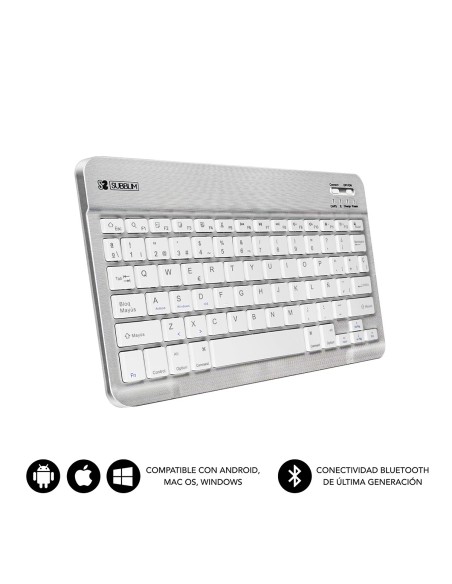 SUBBLIM Teclado Bluetooth Smart BT Keyboard Silver